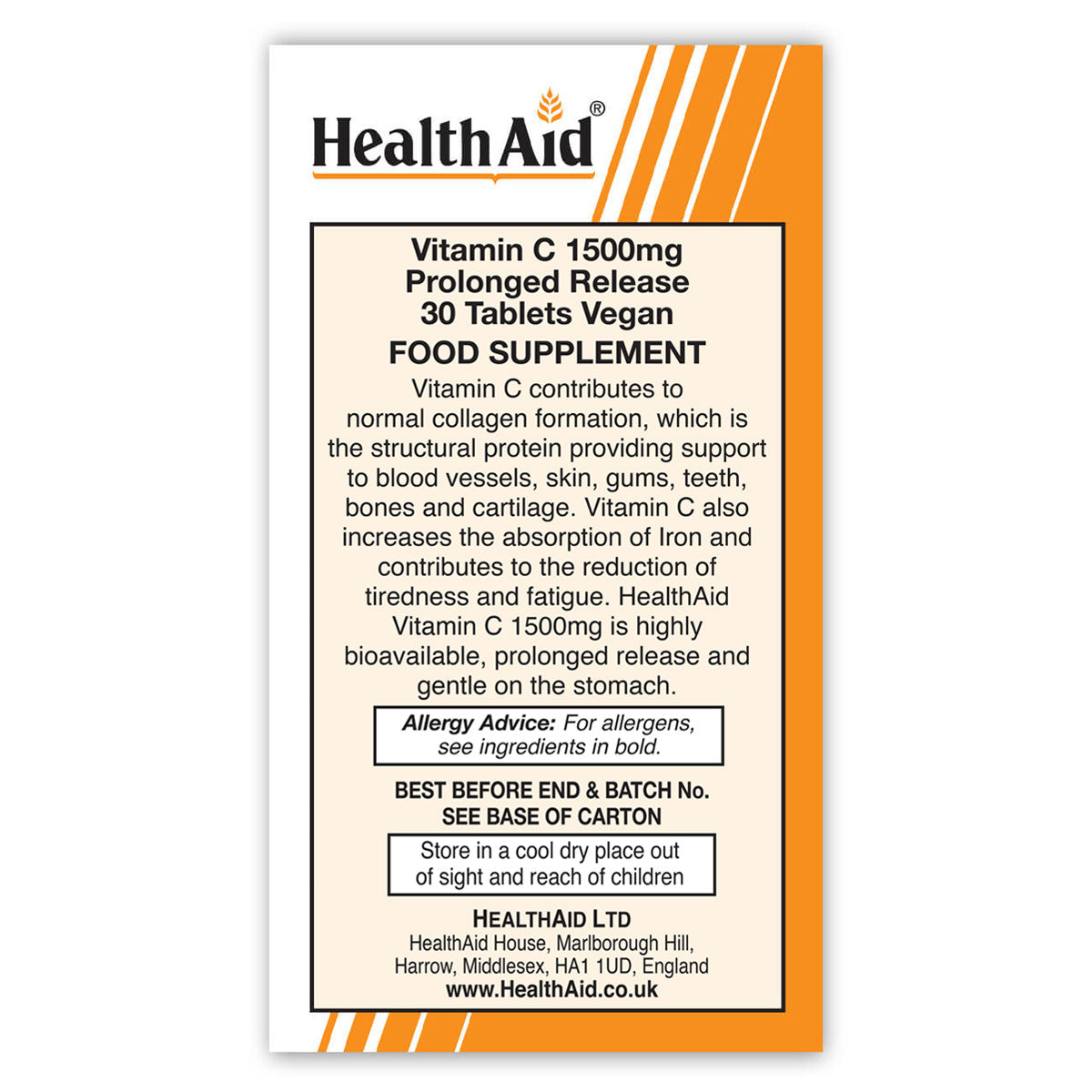 Vitamin C 1500mg Prolonged Release Tablets