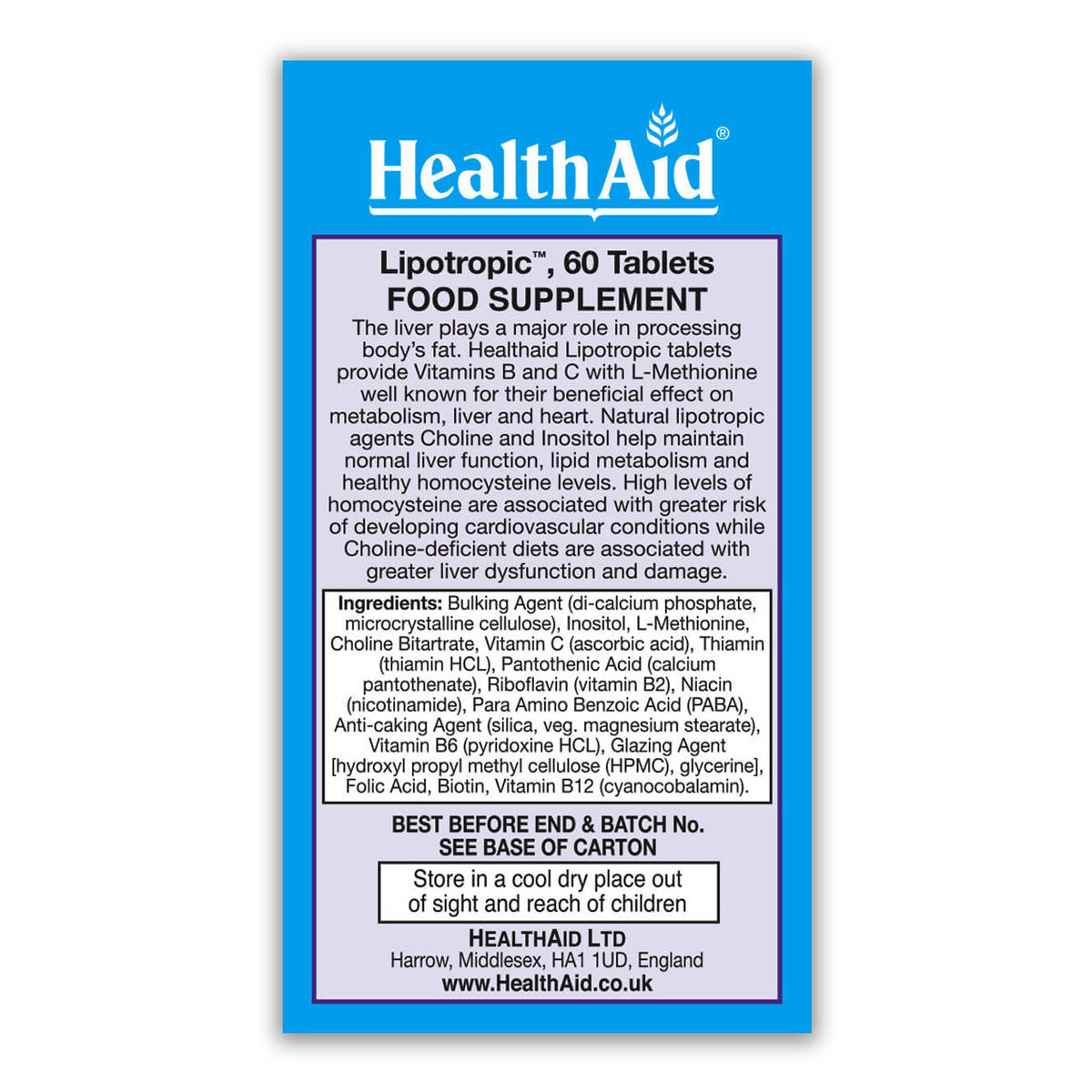 Lipotropics with Vitamins B & C Tablets