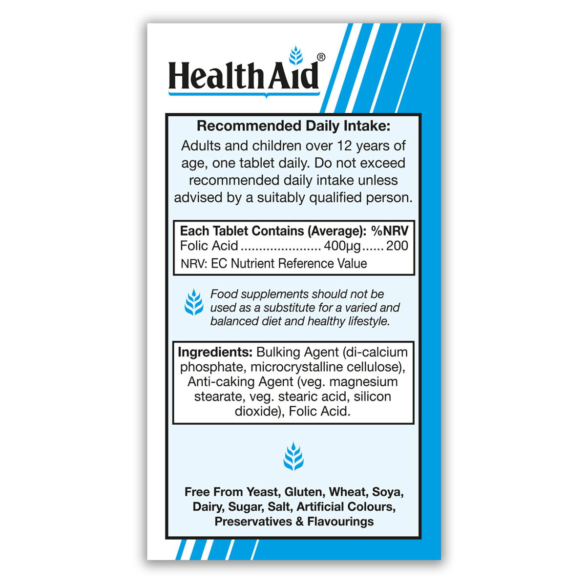 Folic Acid 400µg Tablets