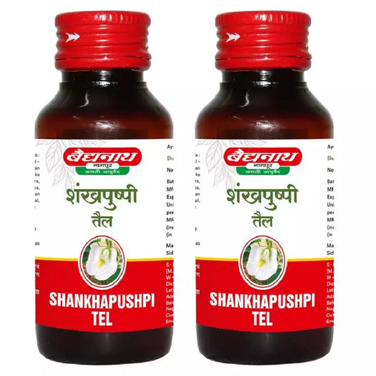 Baidyanath Asli Ayurved Shankhapushpi Tel 50 Ml (Pack Of 2)