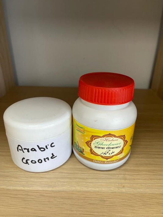 Delvik ARABIC GOOND & HALWA GHEEKWAR - 50GM Powder + 250GM Liquid - Ayurvedic Nature Care