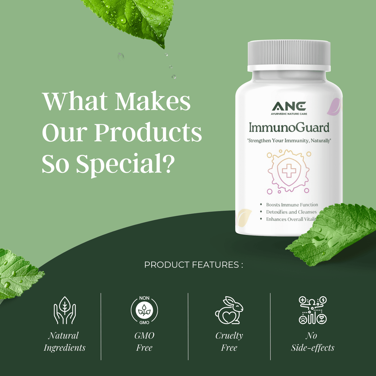 ImmunoGaurd Tablets - Boost Immunity with Tulsi, Amla, Curcumin & Giloy - Ayurvedic Nature Care