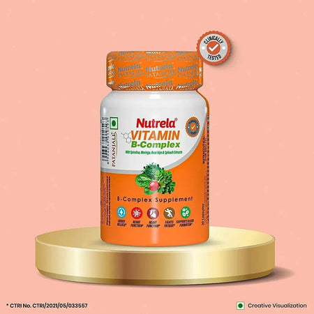Nutrela Daily B Complex for Men & Women - 30 Veg Capsules